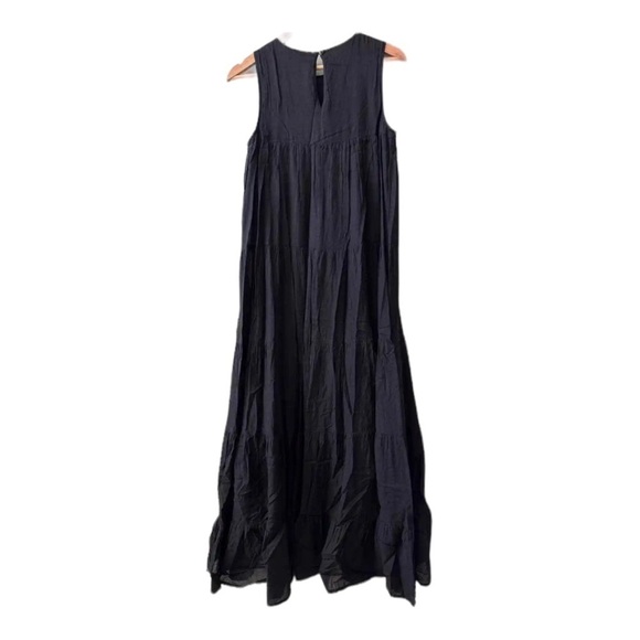 SAMANT CHAUHAN Anthropologie Black Embroidered Oversized Maxi Dress Size 4 NWT - Picture 14 of 16